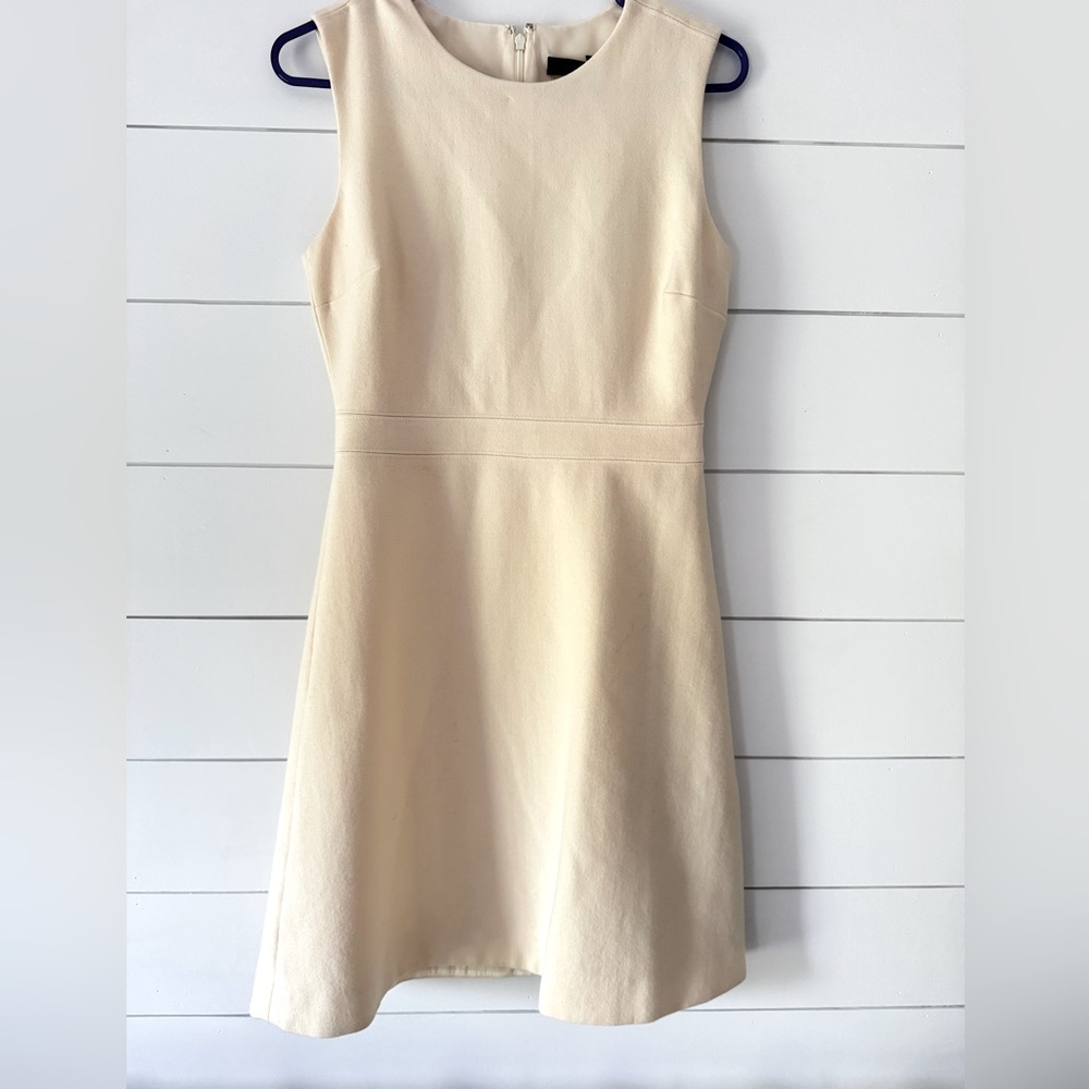 JCrew wool cream dress